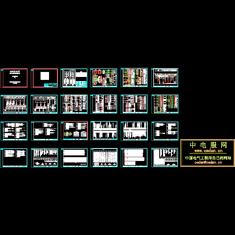 数字式高压线路保护柜电气典型设计CAD图纸 - 1