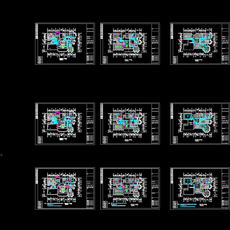 别墅空调布置平面图（9页图纸）.dwg - 1