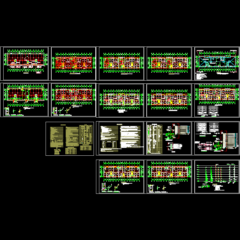 6层住宅楼水电设计施工图纸，共17张图.dwg - 1