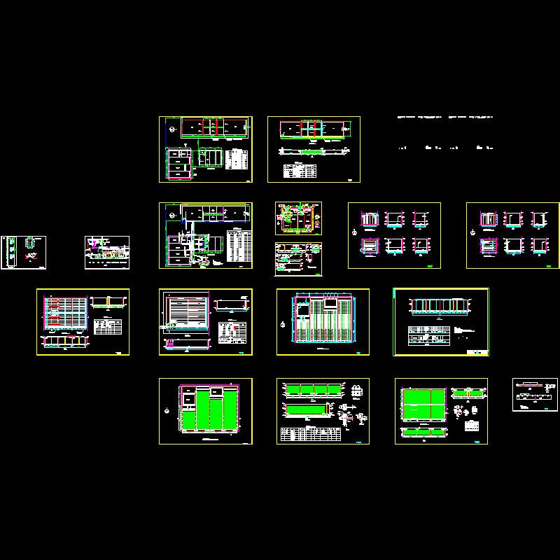 污水厂设计CAD施工图纸.dwg - 1