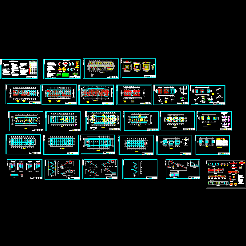 上6层楼结构图（28页CAD图纸）.dwg - 1