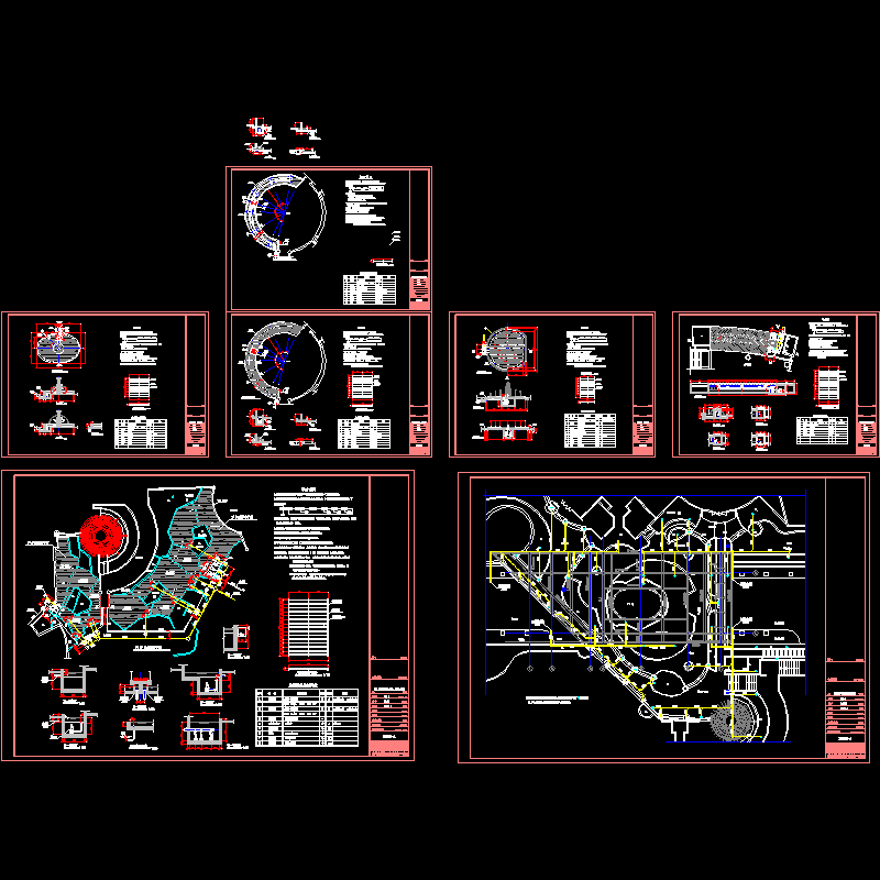 小区跌落水景CAD施工图纸 - 1