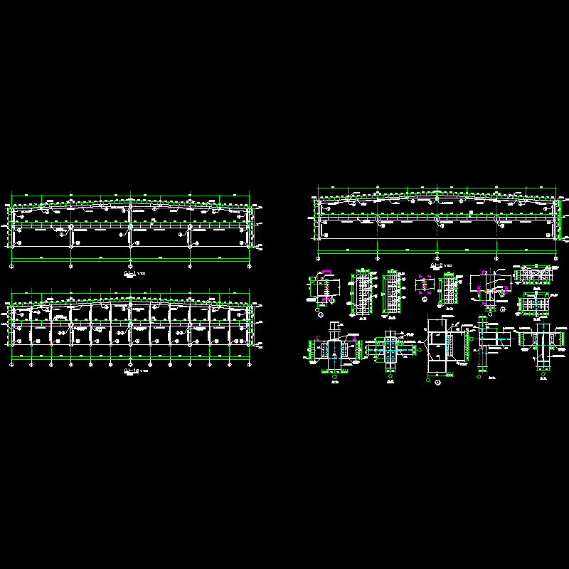 厂房刚架构造CAD详图纸 - 1