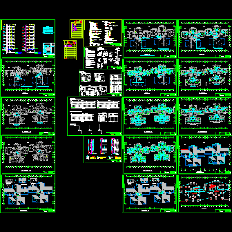 小区16层强弱电设计CAD图纸.dwg - 1