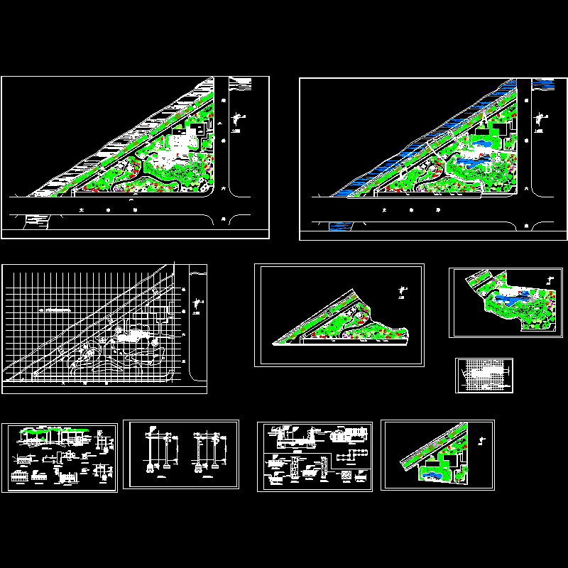 主题公园园林景观CAD施工图（10页图纸）.dwg - 1