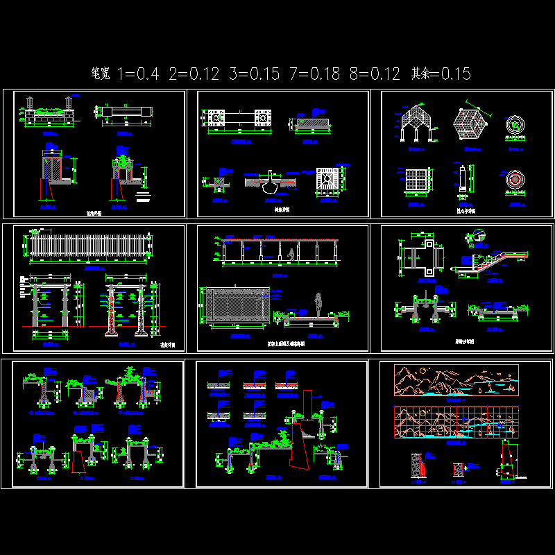 办公大楼环境景观设计CAD施工图纸.dwg - 1