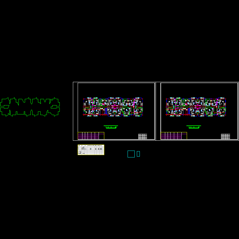 酒店式公寓户型组合平面图纸.dwg - 1