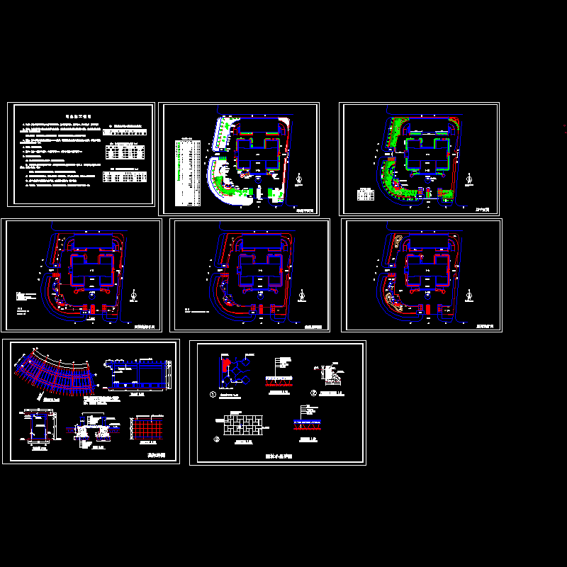 慈溪市服务中心景观设计CAD施工图纸.dwg - 1