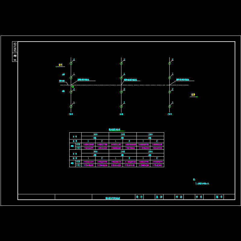 11+010墩台基础平面坐标表.dwg