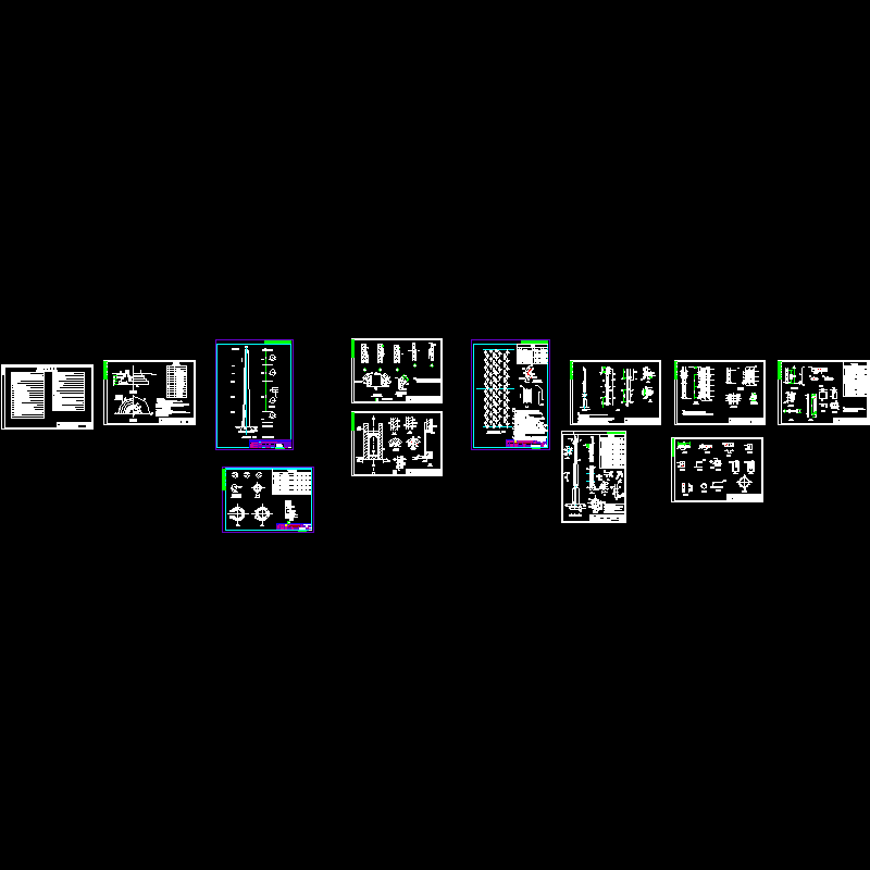 50米砖烟囱全套结构图（12页图纸）.dwg - 1