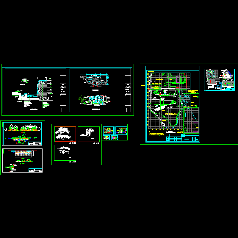 假山跌水施工CAD详图纸多例 - 1