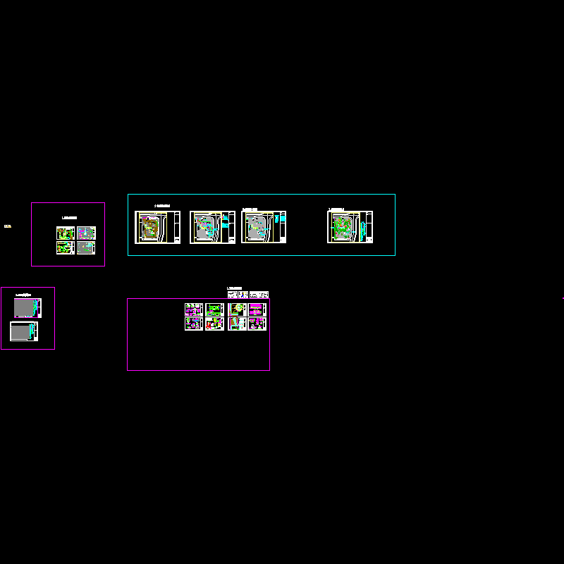 现代风格小公园施工CAD图纸全套 - 1
