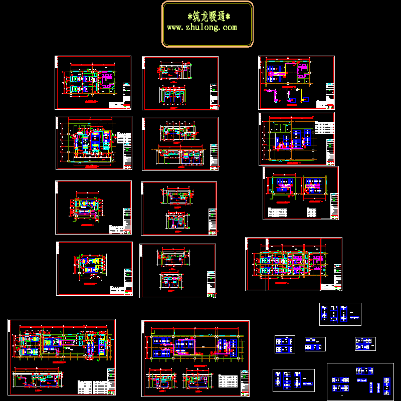 呼和浩特机场空调机房设计cad图纸 - 1