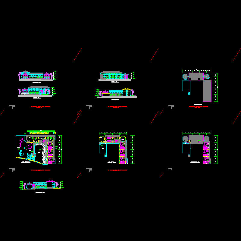 3层九班幼儿园建筑方案设计初设图纸.dwg - 1