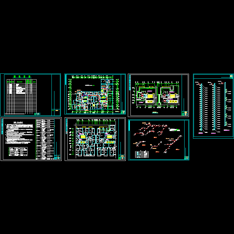 高层住宅楼通风防排烟CAD施工图纸.dwg - 1