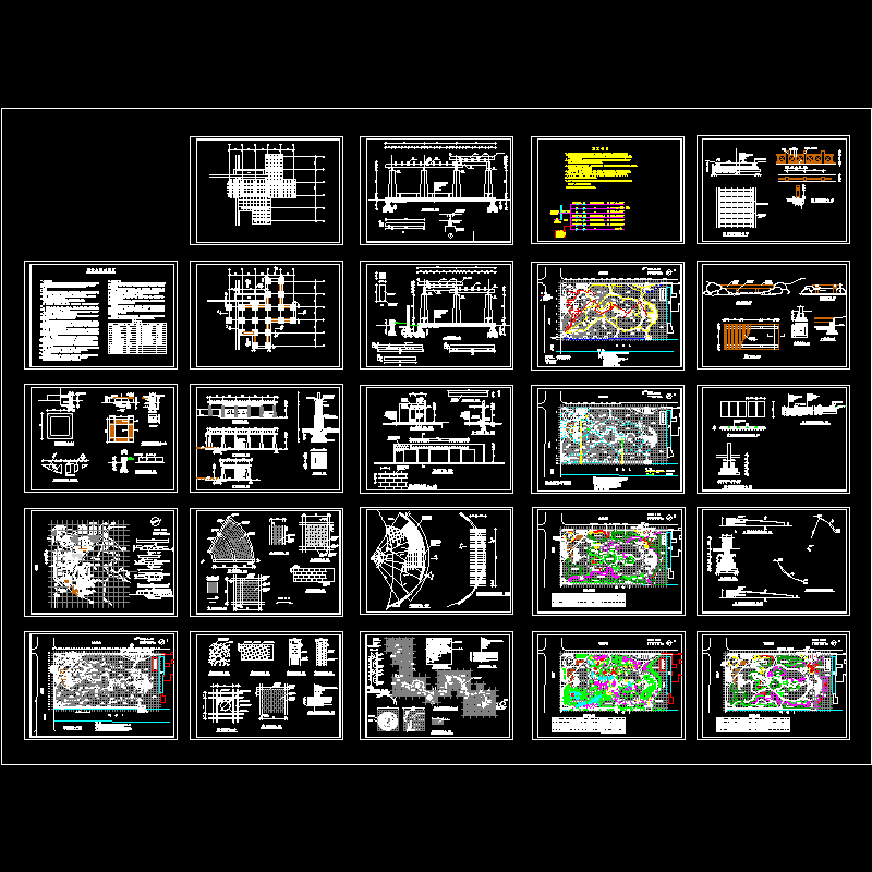 城市广场全套设计CAD施工图纸(给排水图).dwg - 1