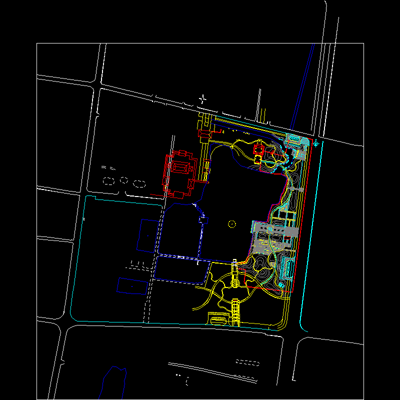 公园景观绿化设计CAD施工图纸.dwg - 1