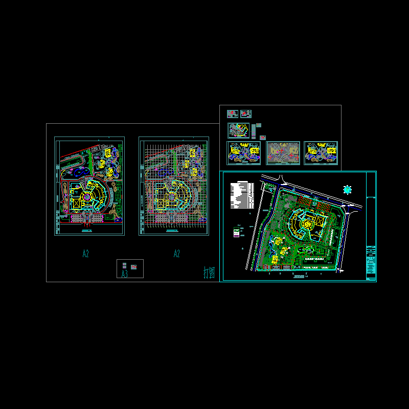 酒店环境景观方案及施工图纸.dwg - 1