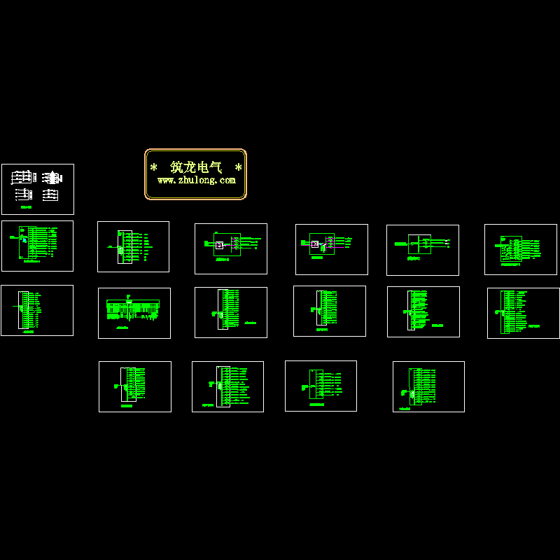 6层办公楼强电系统图（17页CAD图纸）(dwg) - 1