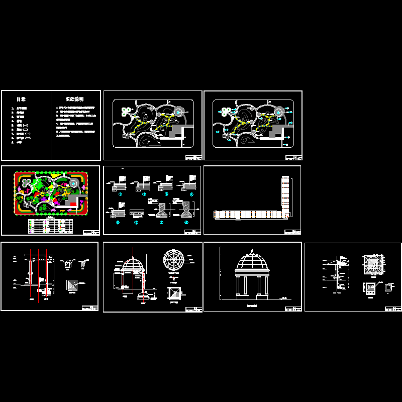 广场全套施工CAD图纸（包括总平面） - 1