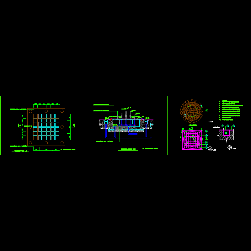 旱喷泉景观设计CAD施工方案图纸 - 1