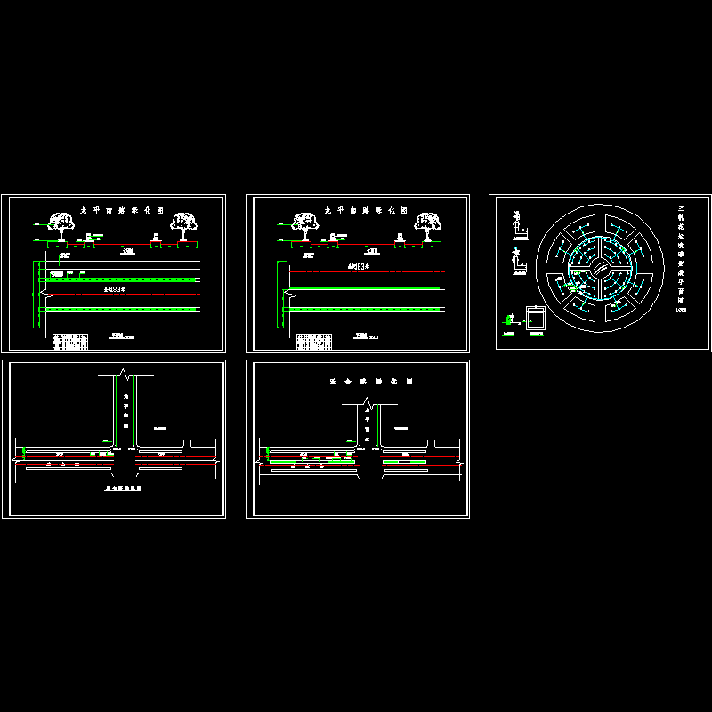 城市道路绿化设计CAD图纸 - 1