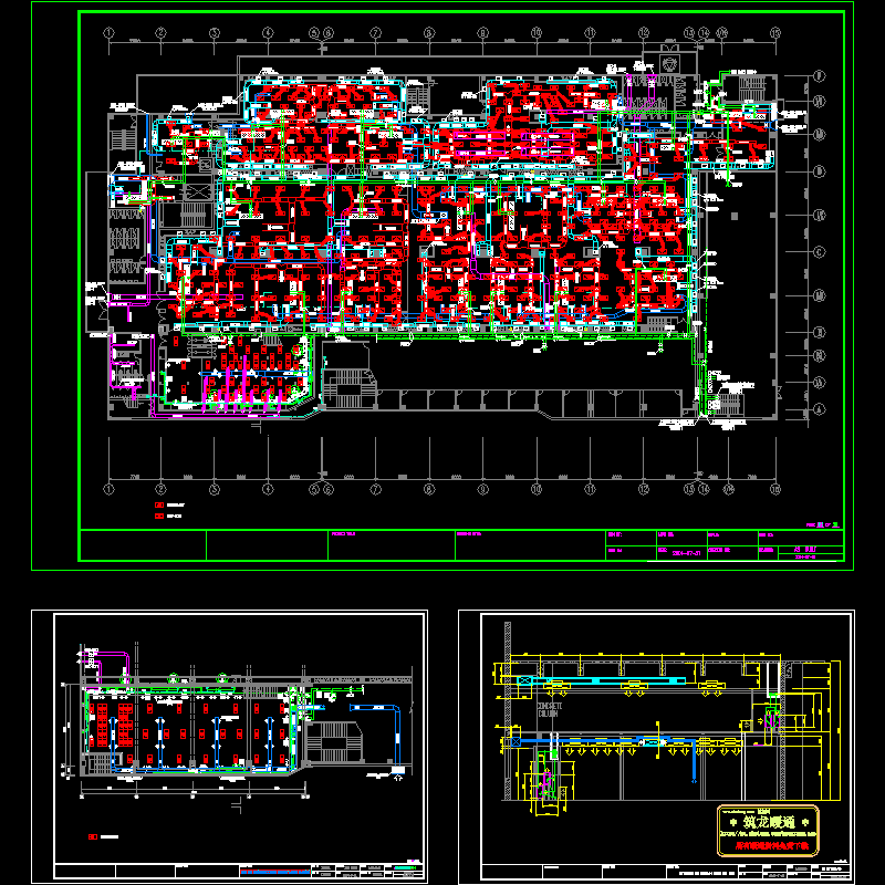 电子厂洁净室空调设计CAD施工图纸.dwg - 1