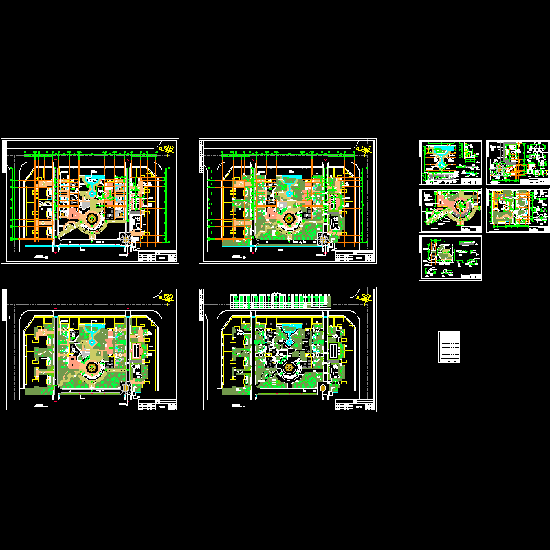 休闲公园园林景观CAD施工图（9页图纸）.dwg - 1