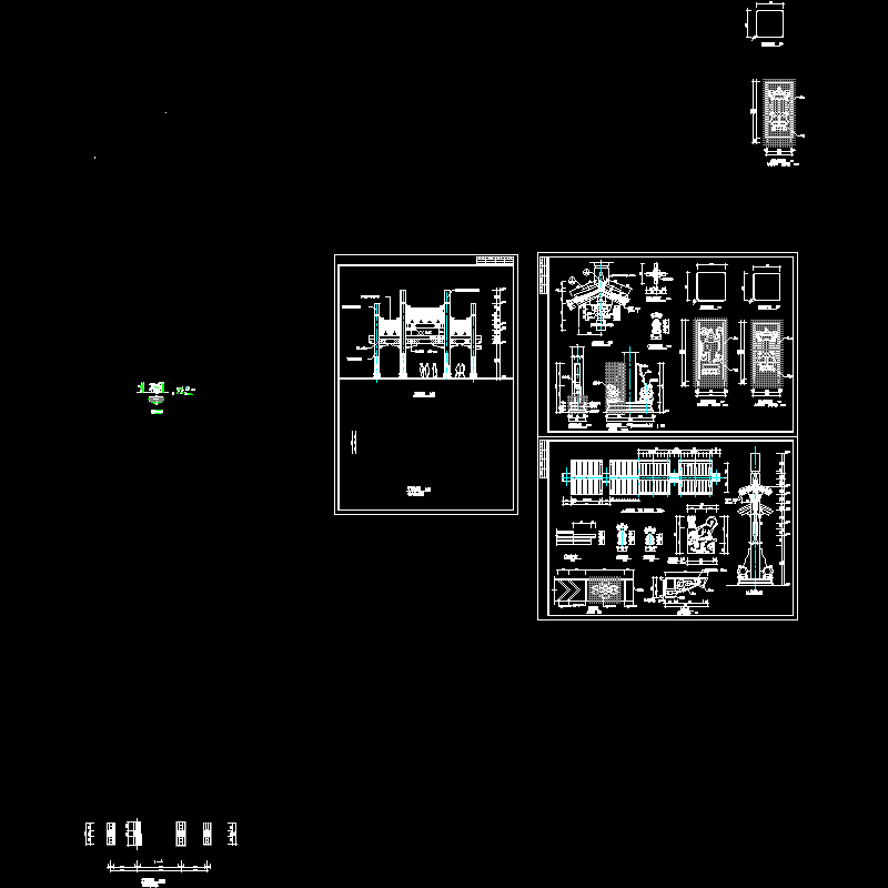 仿古建筑牌坊施工CAD详图纸.dwg - 1