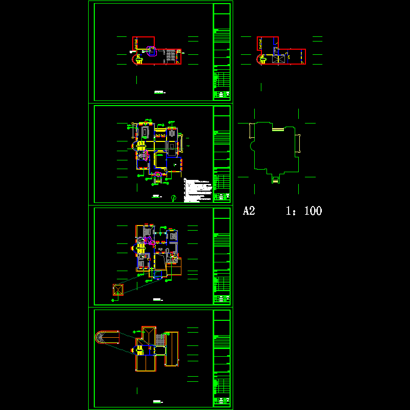 2层独栋别墅户型图纸(建筑面积).dwg - 1