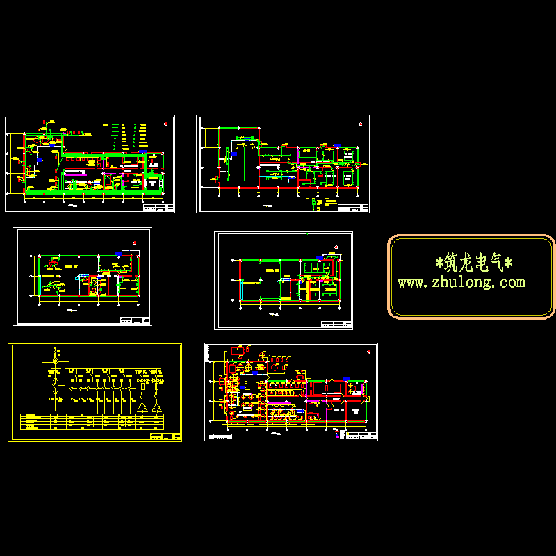 工厂全套电气设计CAD施工图纸.dwg - 1