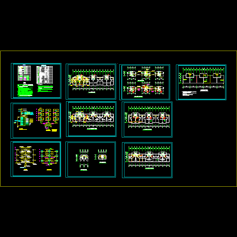 6层住宅楼电施套图（10页CAD图纸）(dwg) - 1