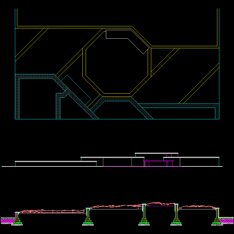 跌级花坛施工CAD图纸 - 1