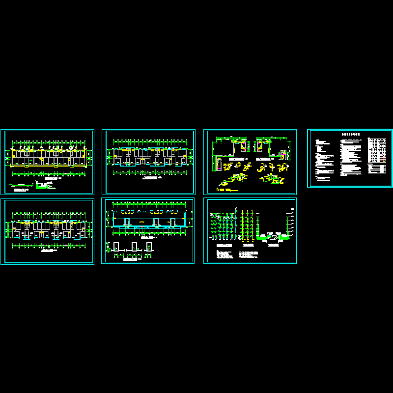 6层公寓楼给排水系统设计cad施工图纸和系统图,大样图 - 1