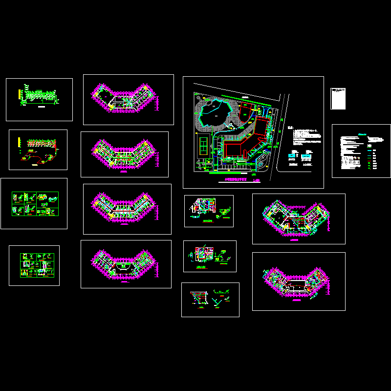 高级宾馆给排水系统设计cad施工图纸和设计说明,大样图 - 1