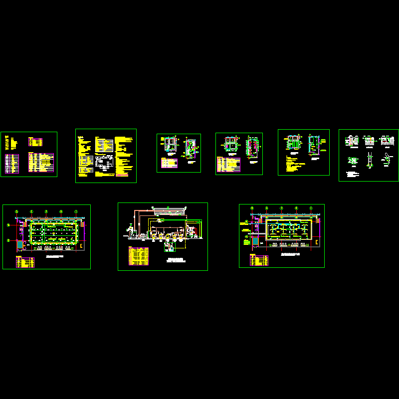 游泳池设计cad图纸和平面图,循环水流程图,节点详图 - 1