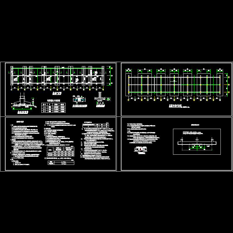 3层框架结构设计说明及条形基础节点构造CAD详图纸.dwg - 1