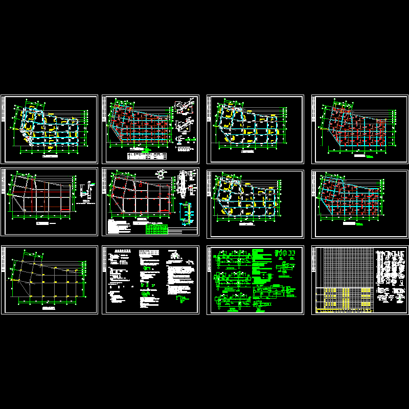 商场结构施工CAD图纸(dwg) - 1