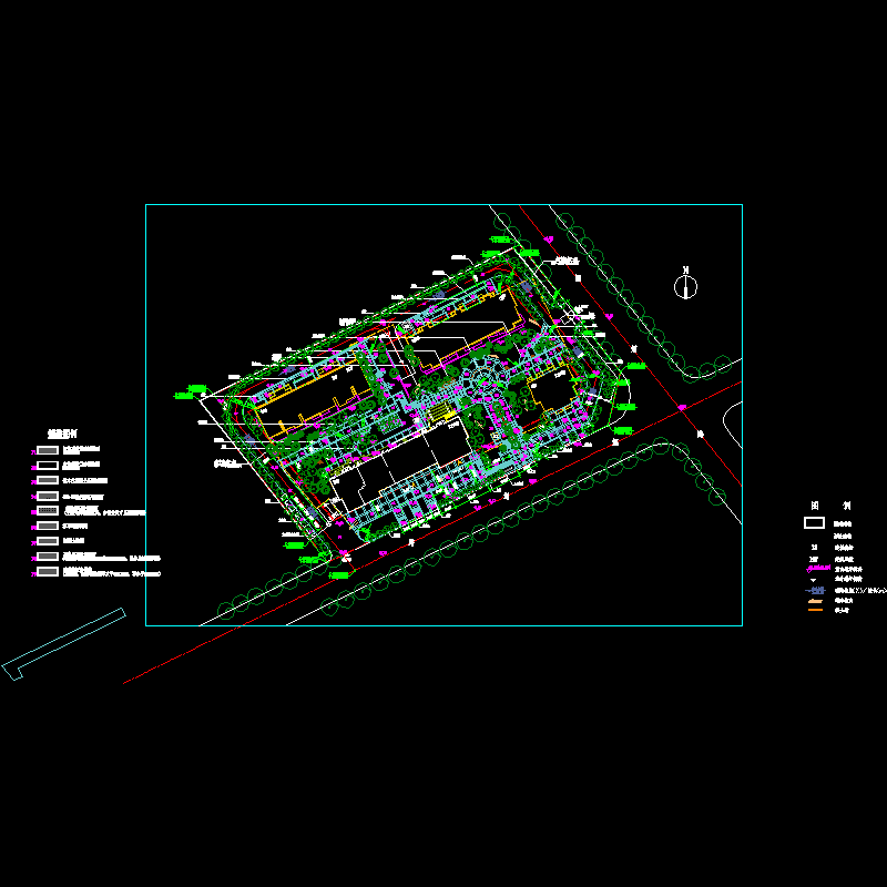 小区景观绿化CAD施工图纸 - 1