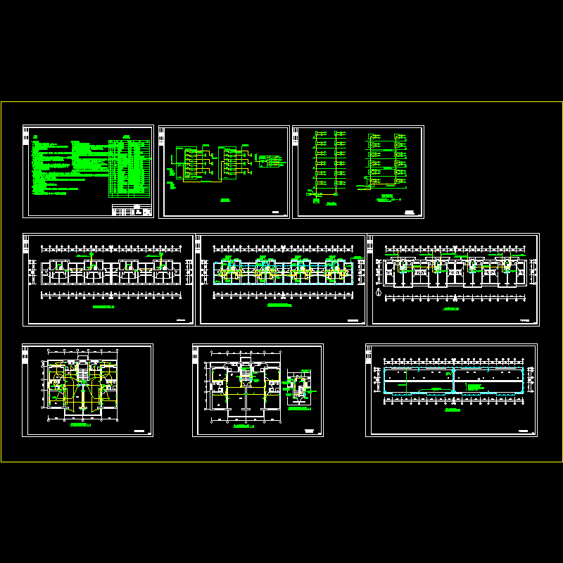 多层住宅楼电气施工CAD图纸，共9张 - 1