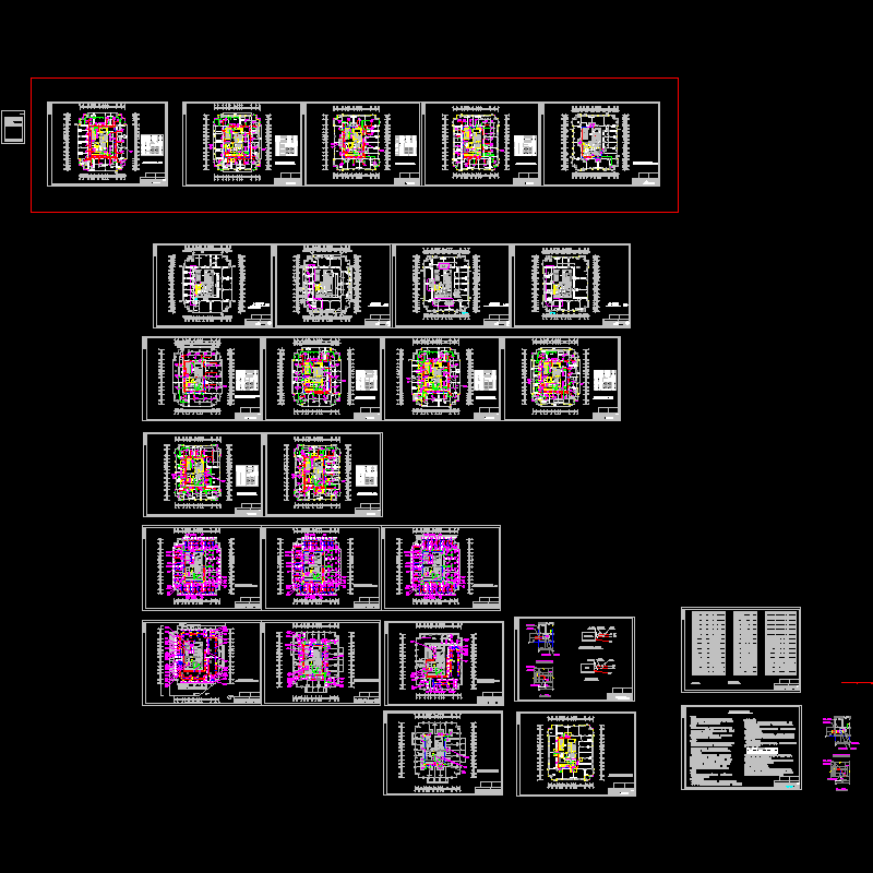 27层综合楼空调CAD施工图纸.dwg - 1