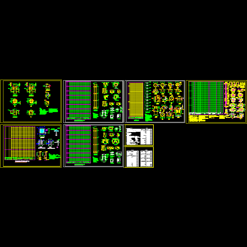 钢管混凝土柱柱表CAD施工图纸及柱详图纸.dwg - 1
