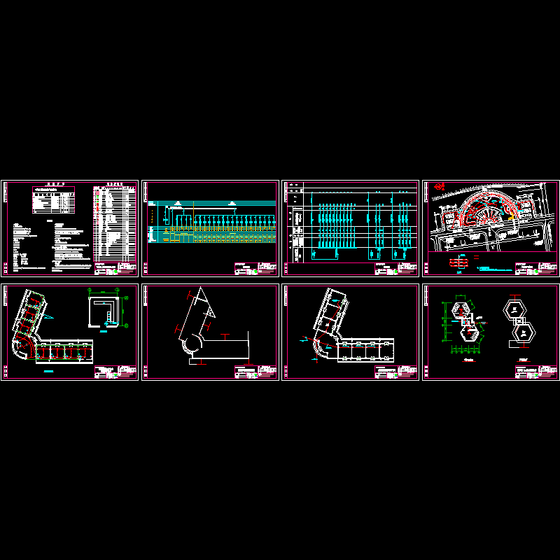广场照明施工CAD图纸，共8张图纸 - 1