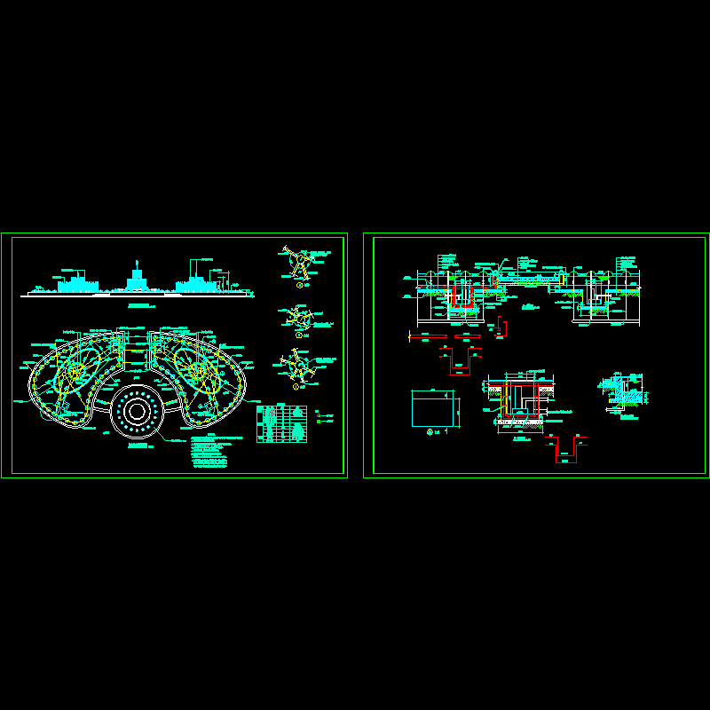 喷泉组景施工CAD图纸 - 1