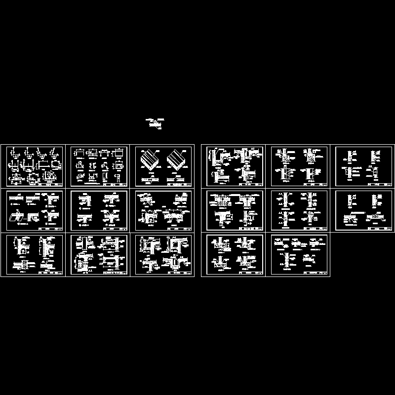 玻璃棉墙体构造设计CAD图纸，共17张图纸 - 1