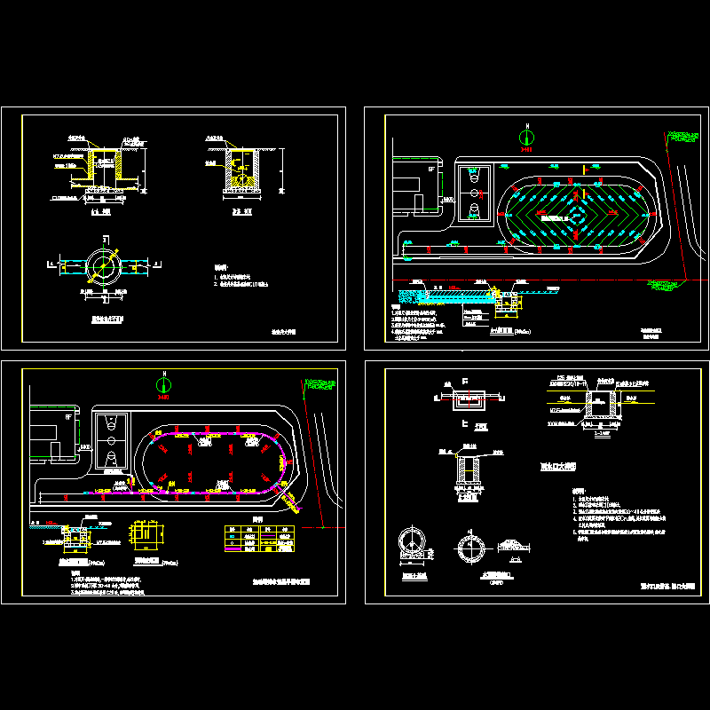 一套小学运动场排水设计CAD施工图纸 - 1