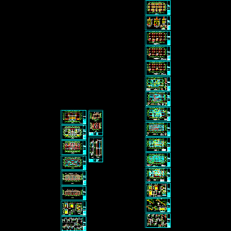 联排别墅结构CAD施工图纸.dwg - 1