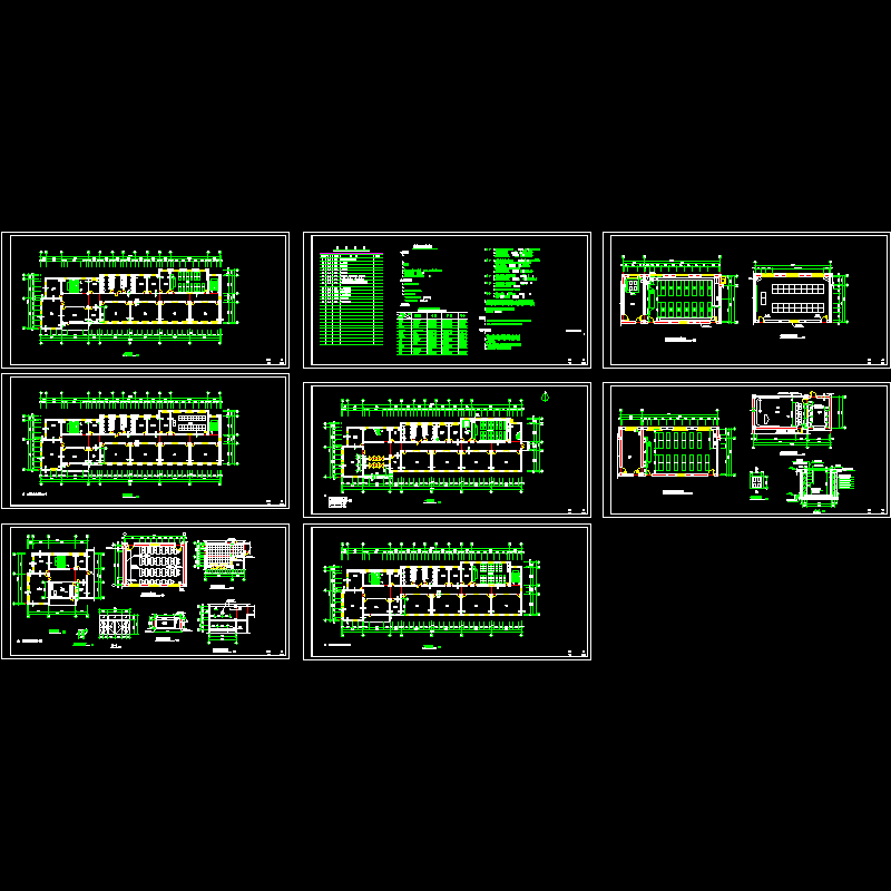 小学教学楼建筑施工CAD图纸，含说明.dwg - 1