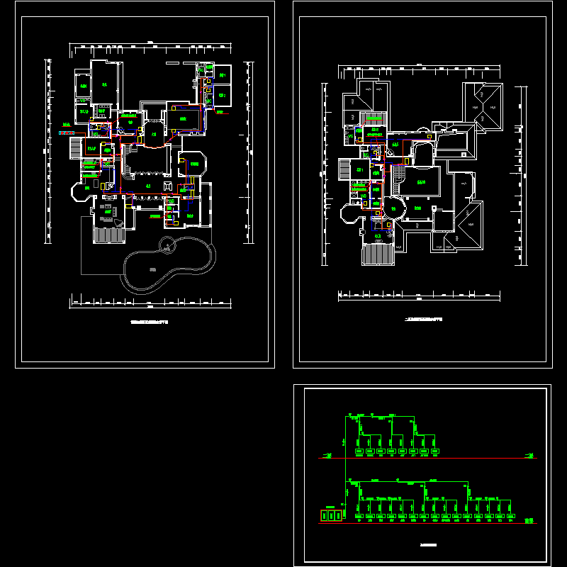 别墅空调冷媒系统设计CAD施工图纸.dwg - 1