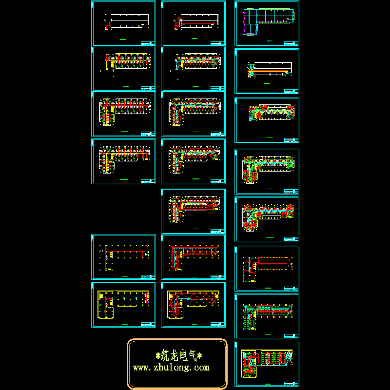 9层公寓住宅楼电气平面图纸(电气消防).dwg - 1